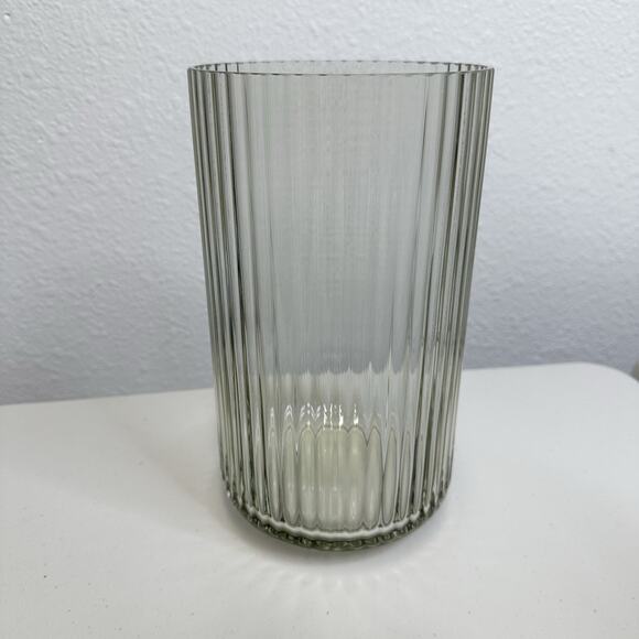 Lyngby Danmark Glass Vase Transparent Smoke 25 cm Mouth Blown Porcelain - Picture 3 of 7